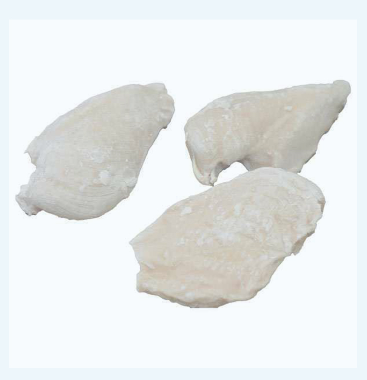 Three raw chicken breast pieces